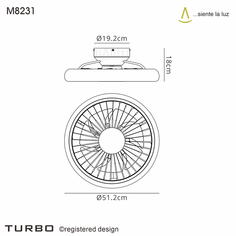 Load image into Gallery viewer, Mantra M8231 Turbo 55W LED Dimmable Ceiling Light With Built-In 30W DC Reversible Fan, White, 4100lm -
