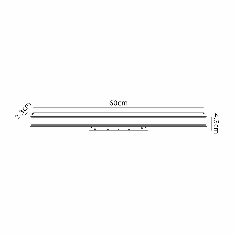 Load image into Gallery viewer, Mantra M8319 Magneto Linear Light Diffuser, 600mm,16W LED, 3000K, 1280lm. Black -
