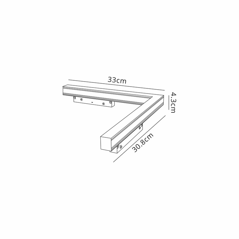 Load image into Gallery viewer, Mantra M8322 Magneto Corner Light Diffuser, 330x330mm, 16W LED, 3000K, 1280lm, Black -

