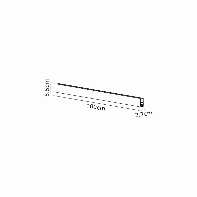 Load image into Gallery viewer, Mantra M8371 Magneto Deep Surface/Pendant Track c/w Endcaps 1m x 5.5cm, Black -
