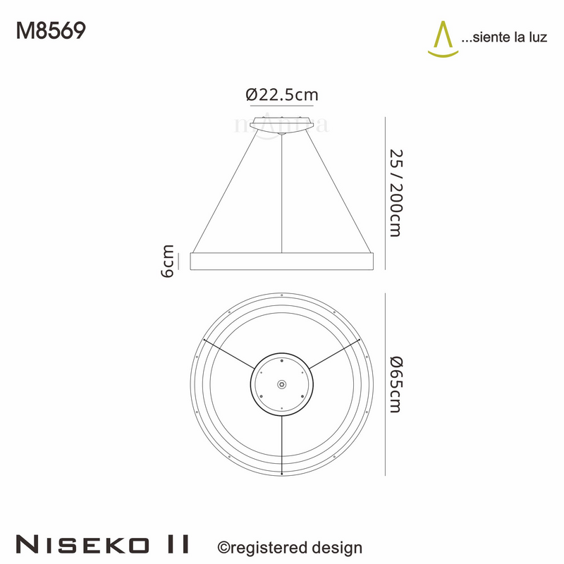 Load image into Gallery viewer, Mantra M8569 Niseko II Ring Pendant 65cm 50W LED, 2700K-5000K Tuneable, 3760lm, Remote Control &amp; APP, White, 3yrs Warranty - 60802
