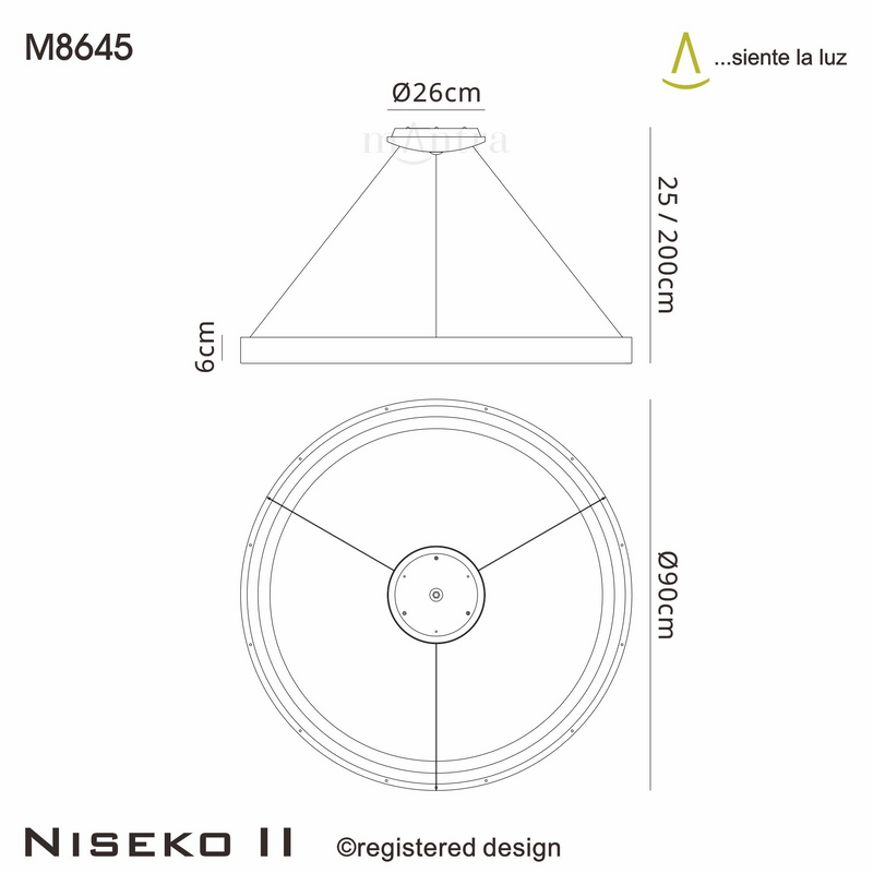 Load image into Gallery viewer, Mantra M8645 Niseko II Ring Pendant 90cm 66W LED, 2700K-5000K Tuneable, 5440lm, Remote Control, White, 3yrs Warranty 60811
