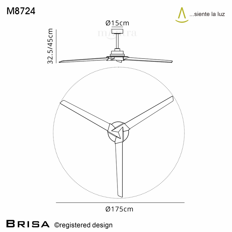 Load image into Gallery viewer, Mantra M8724 Brisa 20W LED Dimmable Ceiling Light With Built-In 40W DC Reversible Fan, 2700-5000K Remote Control, White, 1400lm, IP44 -
