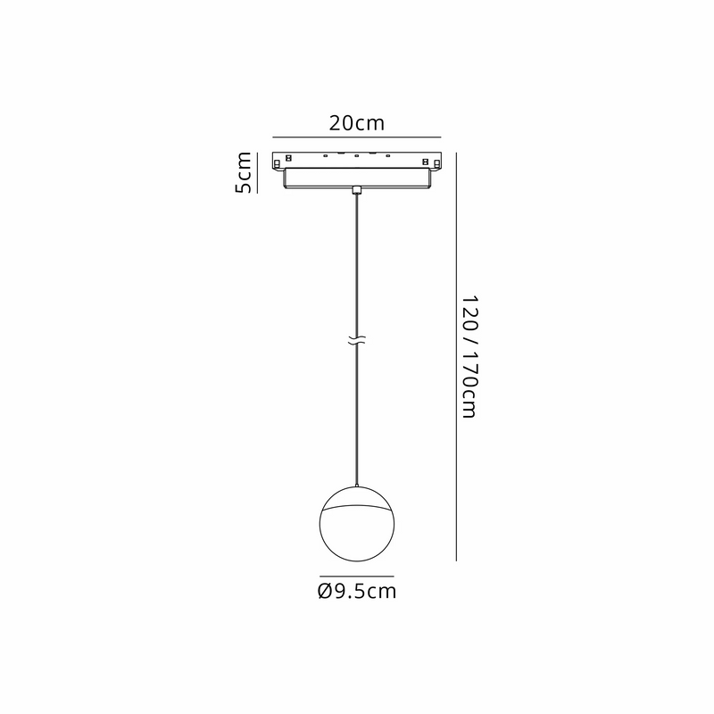 Load image into Gallery viewer, Mantra M8824 Magneto Track Ball Pendant, 10W LED, 4000K, 840lm, Black -
