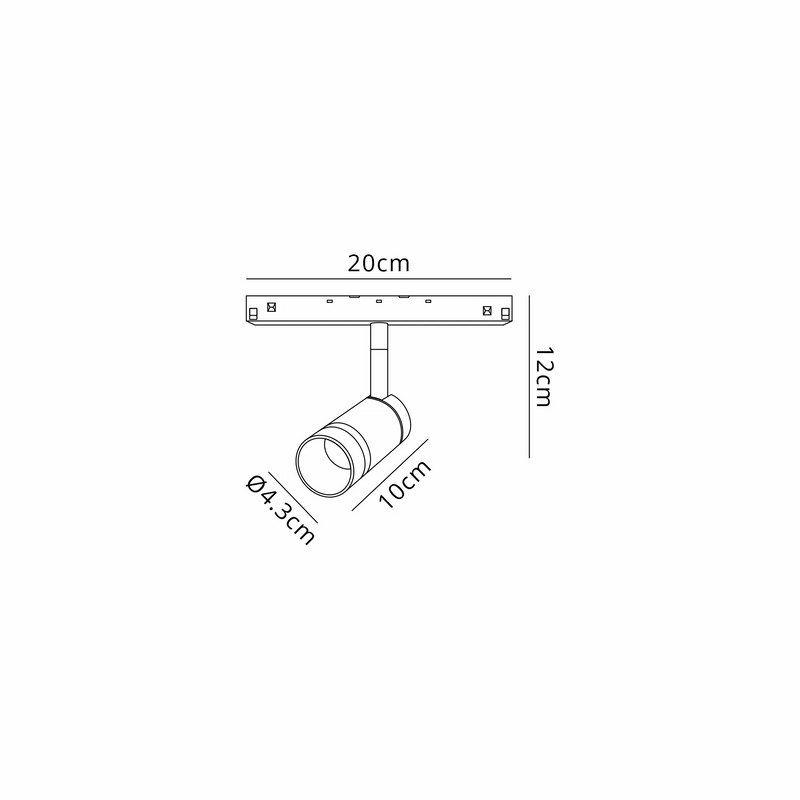 Load image into Gallery viewer, Mantra M9069 Magneto Spotlight, 7W LED, 4000K, 585lm, Black -
