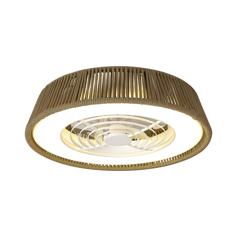 Load image into Gallery viewer, Mantra M8227 Polinesia Nautica 70W LED Dimmable Ceiling Light With Built-In 35W DC Reversible Fan, Beige Oscu, 4200lm -
