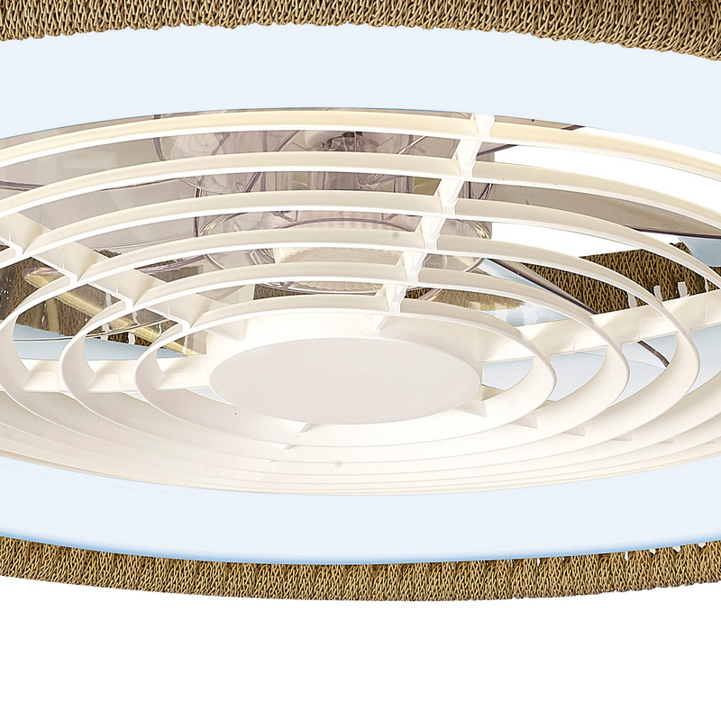 Load image into Gallery viewer, Mantra M8227 Polinesia Nautica 70W LED Dimmable Ceiling Light With Built-In 35W DC Reversible Fan, Beige Oscu, 4200lm -
