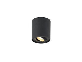 Deco D0478 Rico Adjustable Cylinder Spotlight, 1 Light GU10, Sand Black - 44214