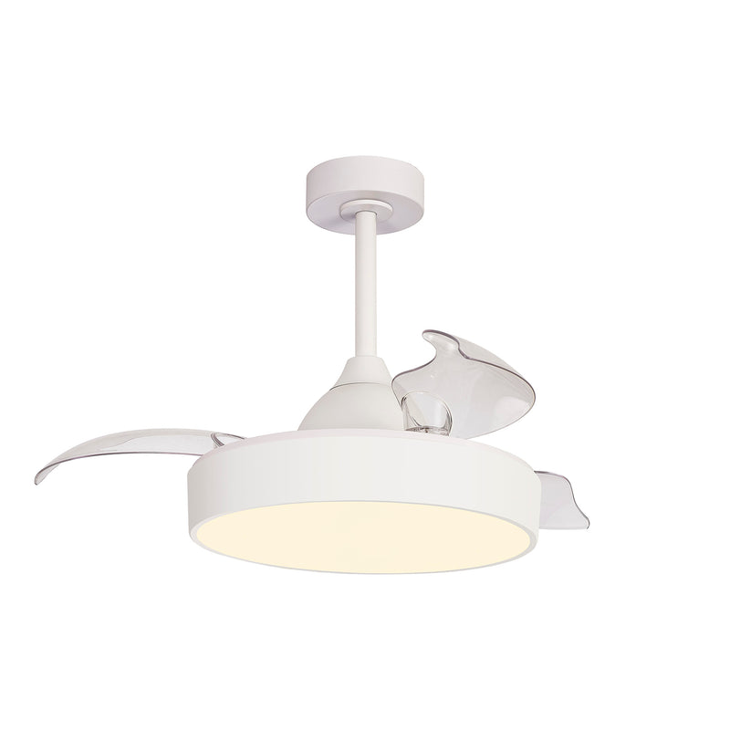 Load image into Gallery viewer, Mantra M8755 Alaska Mini 45W LED Dimmable Ceiling Light With Built-In 25W DC Fan, 2700-5000K Remote Control, 2500lm, White -
