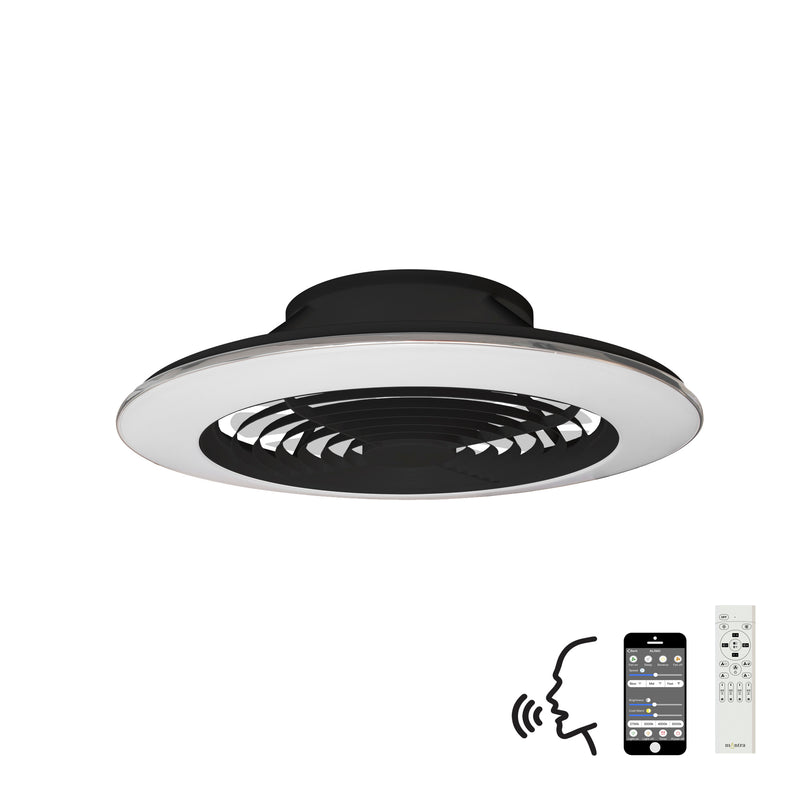 Load image into Gallery viewer, Mantra M7492 Alisio XL 95W LED Dimmable Ceiling Light With Built-In 58W DC Reversible Fan Black (Remote Control &amp; App &amp; Alexa/Google Voice control) - 27148
