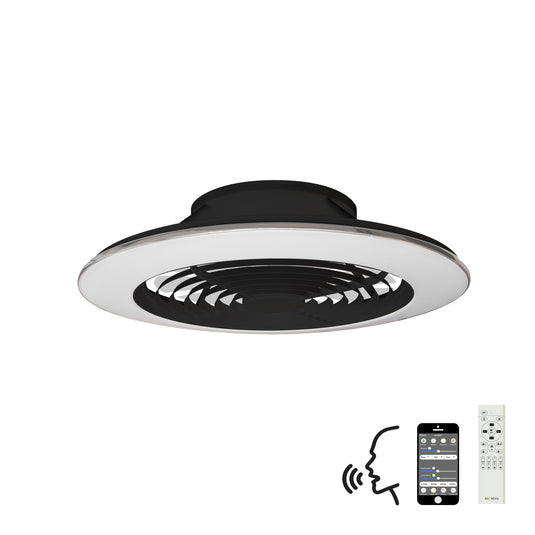 Mantra M7492 Alisio XL 95W LED Dimmable Ceiling Light With Built-In 58W DC Reversible Fan Black (Remote Control & App & Alexa/Google Voice control) - 27148