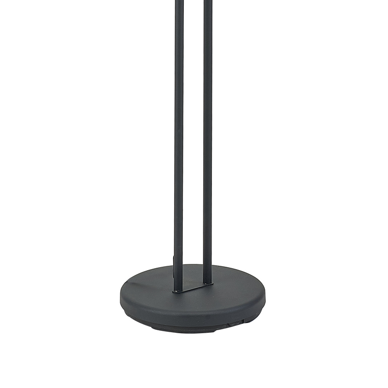 Load image into Gallery viewer, Deco D0826PN Brazier 2 Light Floor Lamp With USB 2.1 mAh Socket, 20+5W LED, 3000K Touch Dimmer, 2300lm, Satin Black, 3yrs Warranty - 57349
