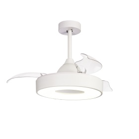 Coin Mini M8219 45W LED Dimmable Ceiling Light With Built-In 25W DC Reversible Fan, White, 2500lm -