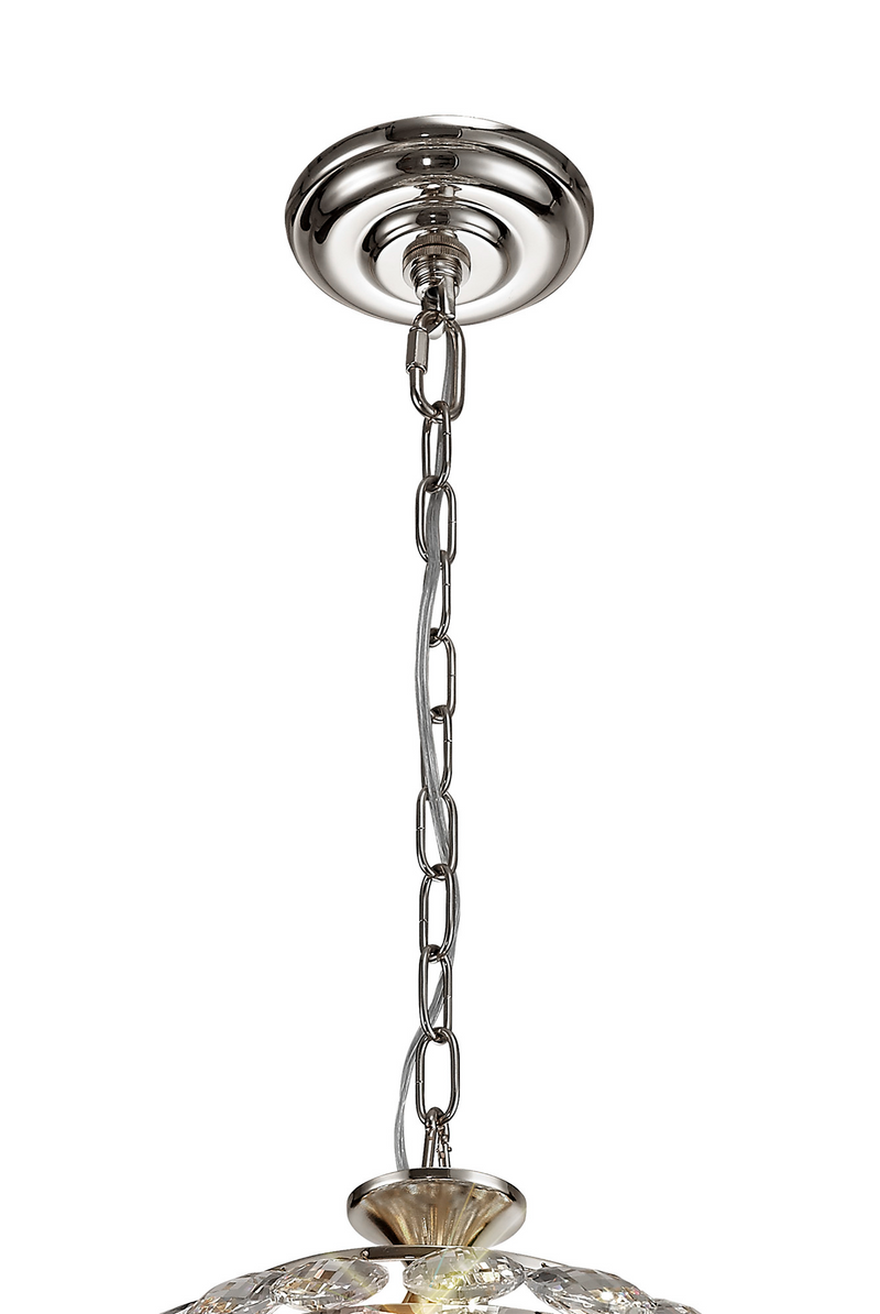 Load image into Gallery viewer, Diyas IL32800 Coniston Pendant, 3 Light E14, Polished Chrome/Crystal
