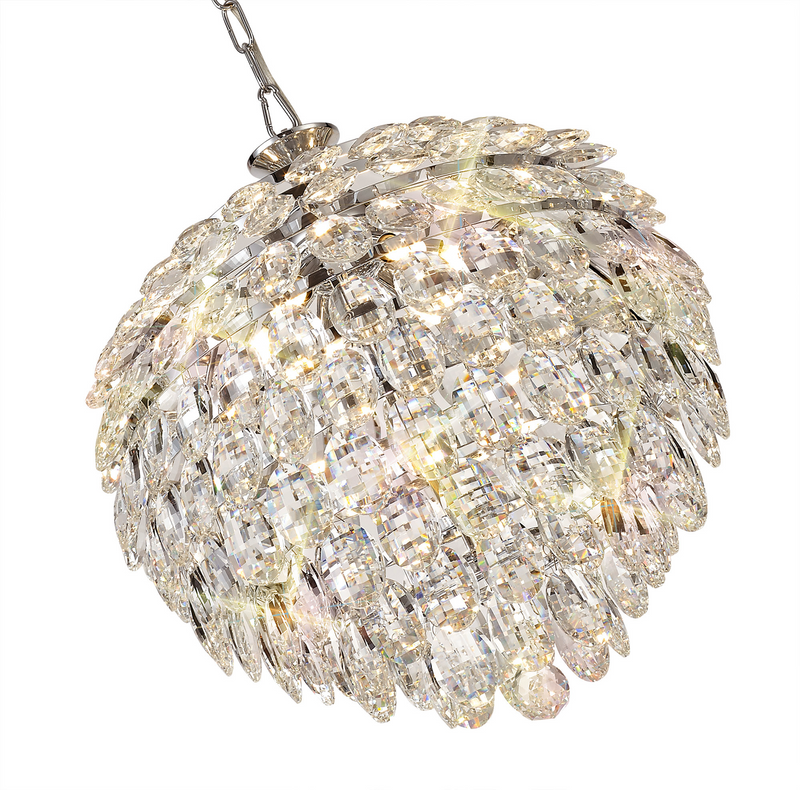 Load image into Gallery viewer, Diyas IL32801 Coniston Pendant, 6 Light E14, Polished Chrome/Crystal
