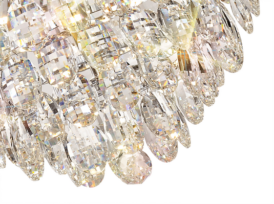 Diyas IL32801 Coniston Pendant, 6 Light E14, Polished Chrome/Crystal