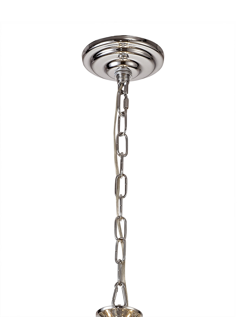 Load image into Gallery viewer, Diyas IL32801 Coniston Pendant, 6 Light E14, Polished Chrome/Crystal
