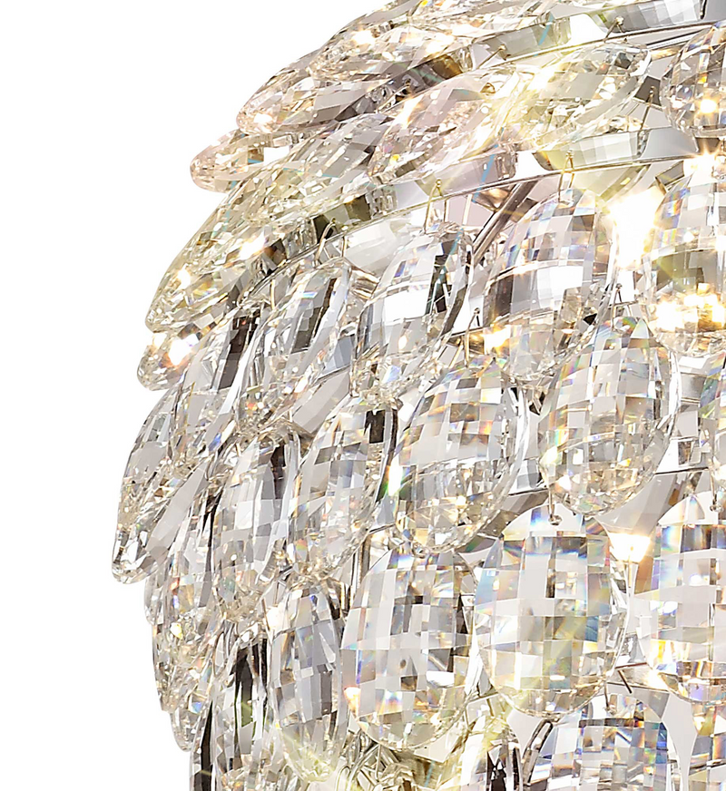 Load image into Gallery viewer, Diyas IL32801 Coniston Pendant, 6 Light E14, Polished Chrome/Crystal

