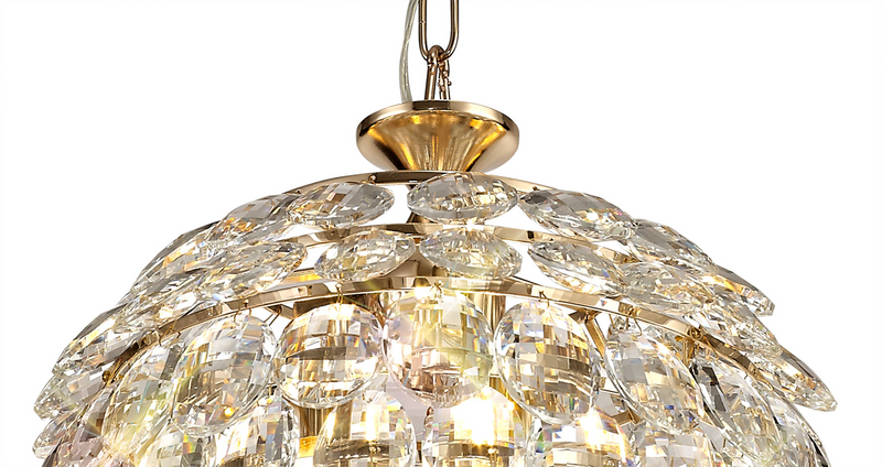 Load image into Gallery viewer, Diyas IL32803 Coniston Pendant, 3 Light E14, French Gold/Crystal
