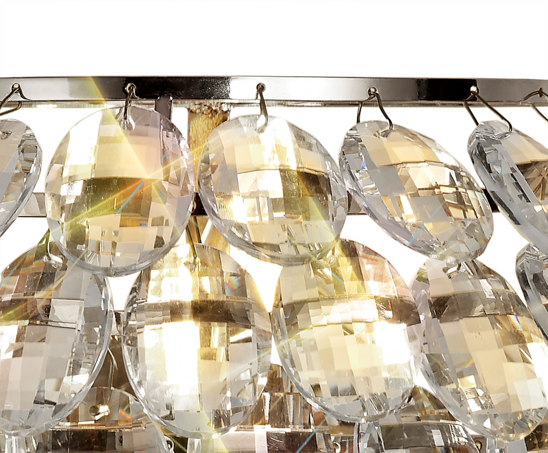 Load image into Gallery viewer, Diyas IL32806 Coniston Wall Lamp, 1 Light E14, Polished Chrome/Crystal
