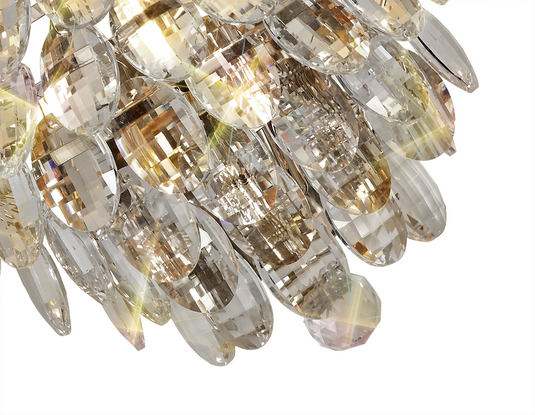Diyas IL32806 Coniston Wall Lamp, 1 Light E14, Polished Chrome/Crystal