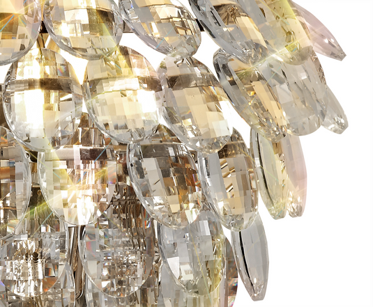 Diyas IL32806 Coniston Wall Lamp, 1 Light E14, Polished Chrome/Crystal
