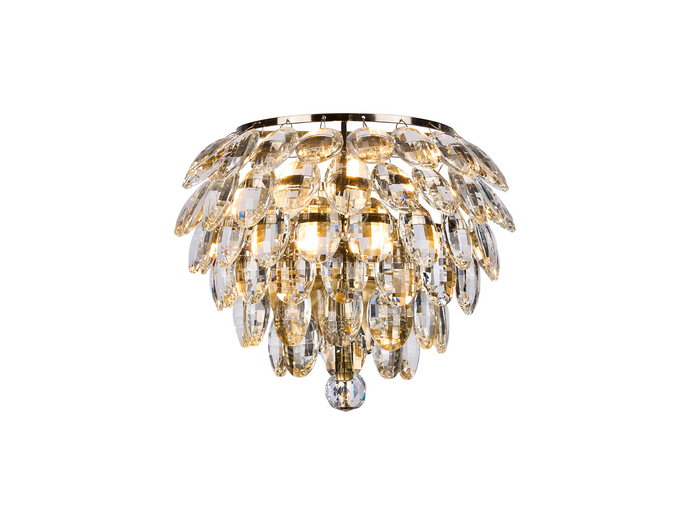 Diyas IL32807AB Coniston Wall Lamp, 1 Light E14, Antique Brass/Crystal - 60964