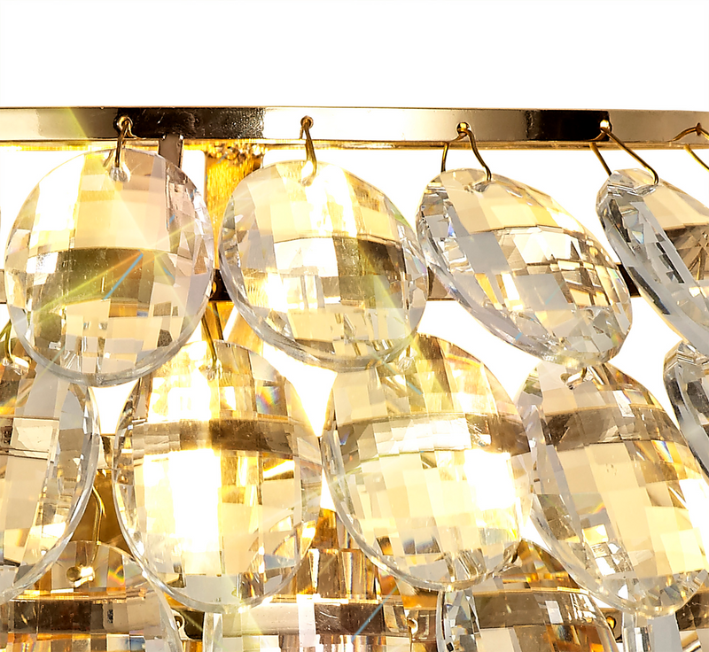 Load image into Gallery viewer, Diyas IL32807 Coniston Wall Lamp, 1 Light E14, French Gold/Crystal
