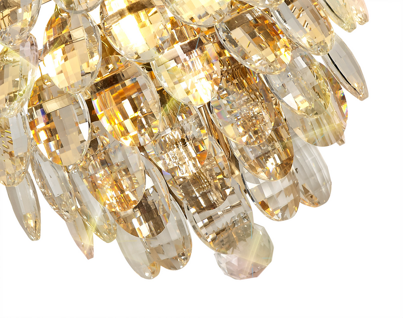 Load image into Gallery viewer, Diyas IL32807 Coniston Wall Lamp, 1 Light E14, French Gold/Crystal
