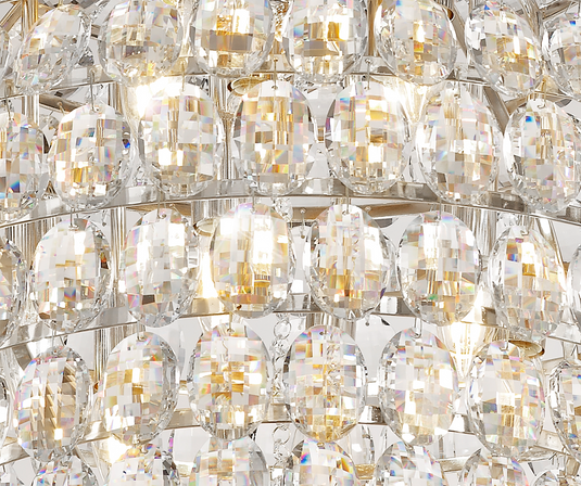 Diyas IL32808 Coniston Pendant, 12 Light E14, Polished Chrome/Crystal