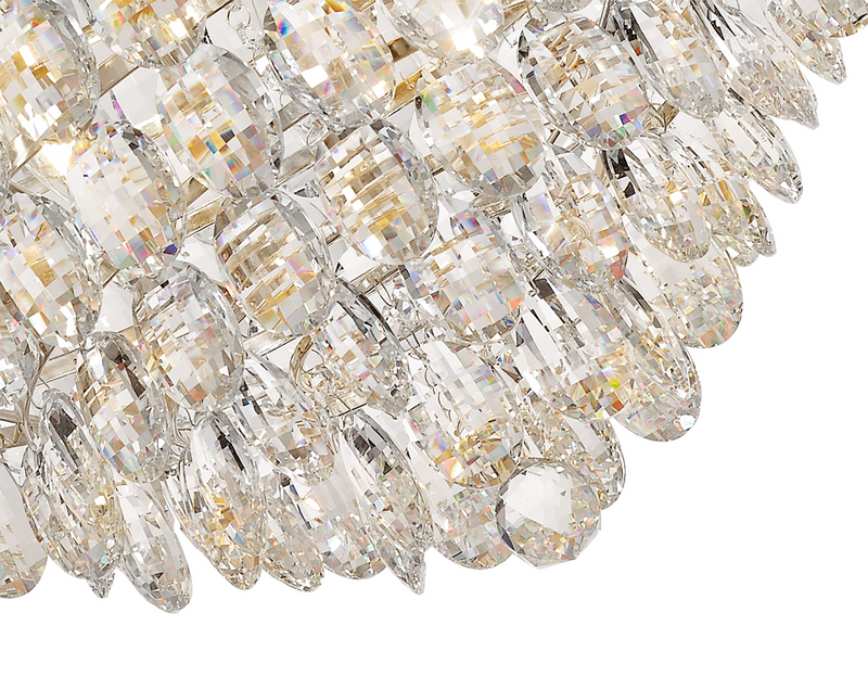 Load image into Gallery viewer, Diyas IL32808 Coniston Pendant, 12 Light E14, Polished Chrome/Crystal

