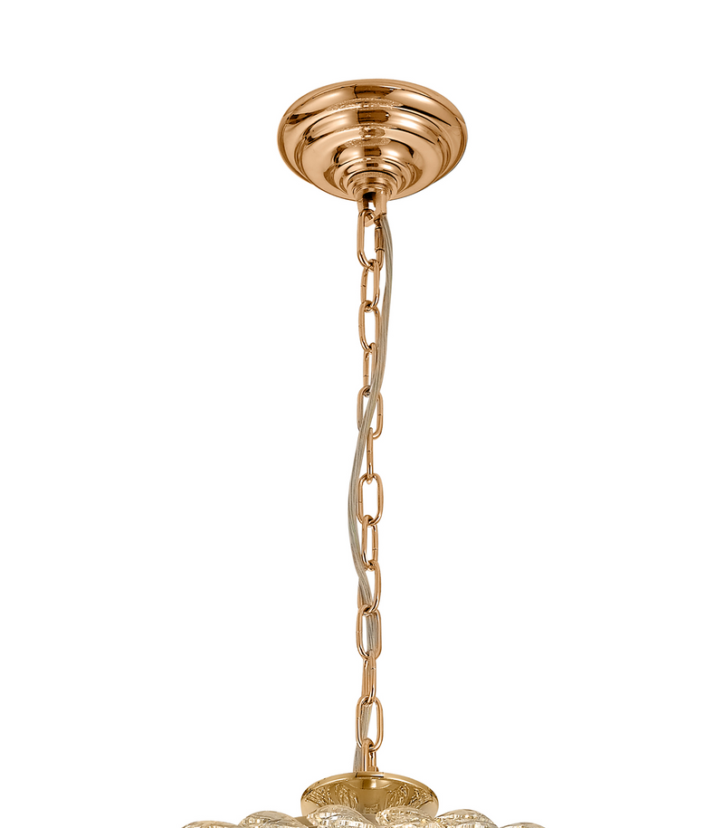 Load image into Gallery viewer, Diyas IL32811 Coniston Pendant, 16 Light E14, French Gold/Crystal
