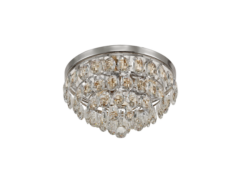 Load image into Gallery viewer, Diyas IL32812 Coniston Flush Ceiling, 3 Light E14, Polished Chrome/Crystal
