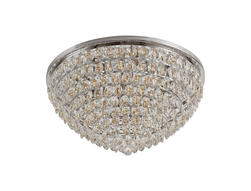 Load image into Gallery viewer, Diyas IL32814 Coniston Flush Ceiling, 12 Light E14, Polished Chrome/Crystal
