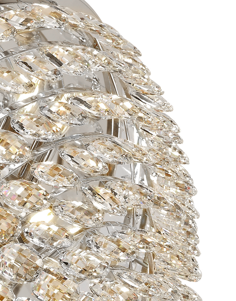 Load image into Gallery viewer, Diyas IL32814 Coniston Flush Ceiling, 12 Light E14, Polished Chrome/Crystal
