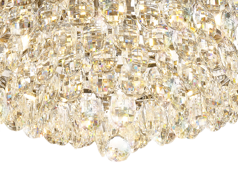 Load image into Gallery viewer, Diyas IL32815 Coniston Flush Ceiling, 15 Light E14, Polished Chrome/Crystal
