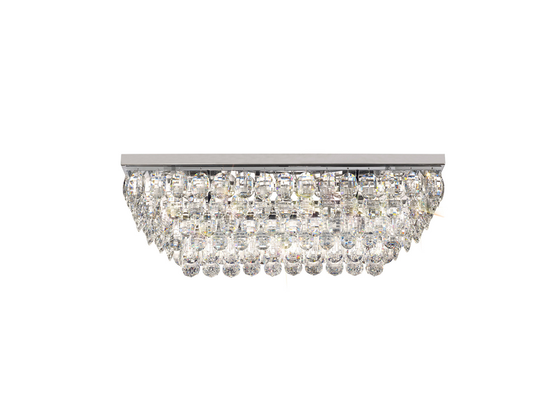 Load image into Gallery viewer, Diyas IL32824 Coniston Linear Flush Ceiling, 5 Light E14, Polished Chrome/Crystal
