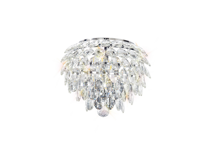 Diyas IL32828 Coniston Wall Lamp, 2 Light E14, Polished Chrome/Crystal
