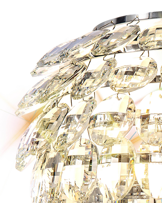 Diyas IL32828 Coniston Wall Lamp, 2 Light E14, Polished Chrome/Crystal