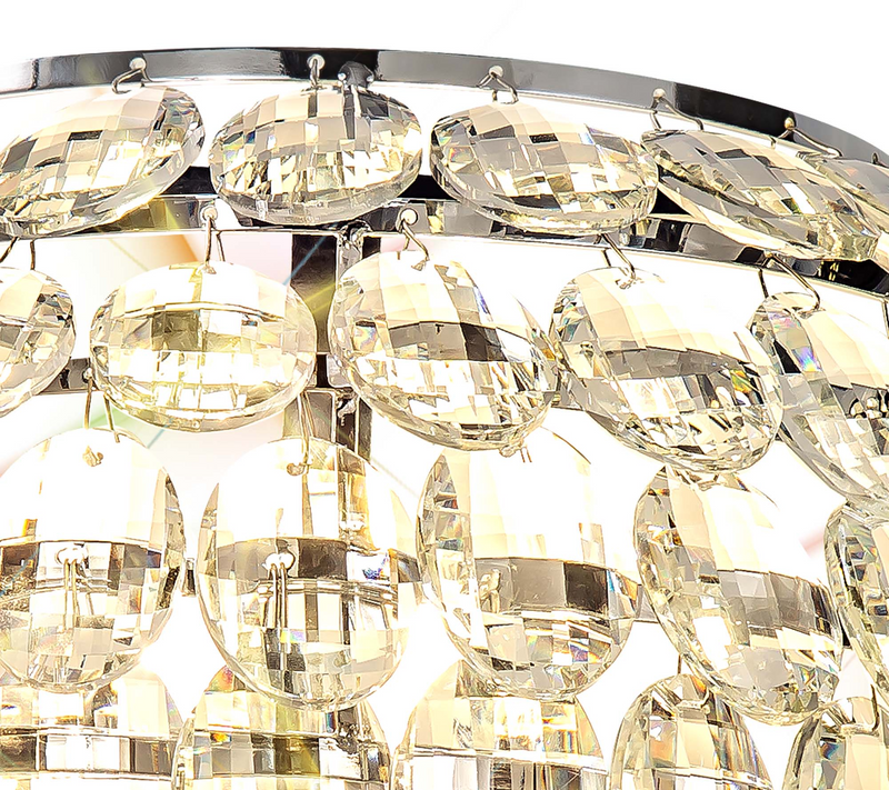 Load image into Gallery viewer, Diyas IL32828 Coniston Wall Lamp, 2 Light E14, Polished Chrome/Crystal
