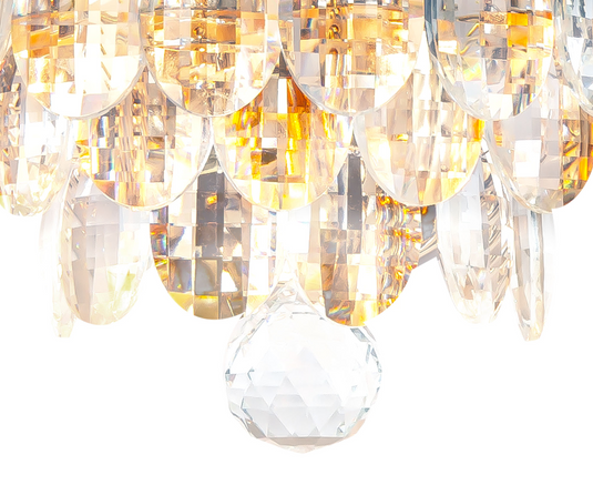 Diyas IL32829 Coniston Wall Lamp, 2 Light E14, French Gold/Crystal