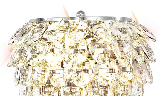 Diyas IL32834 Coniston Table Lamp, 2 Light E14, Polished Chrome/Crystal