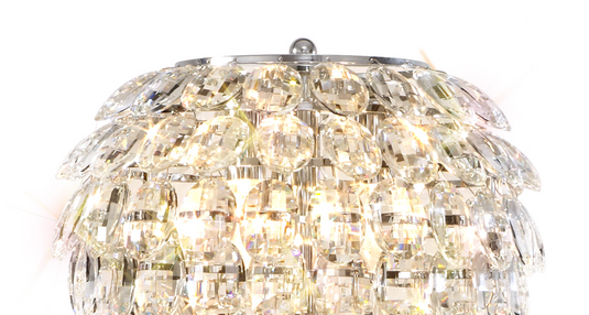 Diyas IL32835 Coniston Floor Lamp, 3 Light E14, Polished Chrome/Crystal