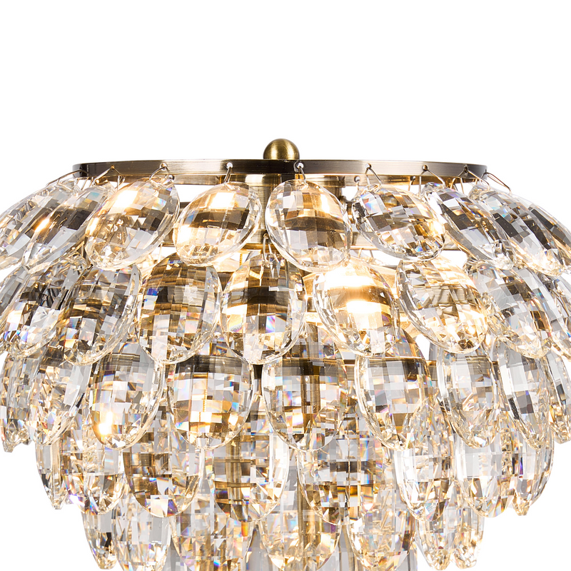 Load image into Gallery viewer, Diyas IL32836AB Coniston Table Lamp, 2 Light E14, Antique Brass/Crystal - 60945
