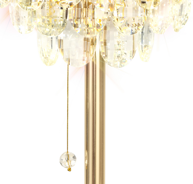 Load image into Gallery viewer, Diyas IL32836 Coniston Table Lamp, 2 Light E14, French Gold/Crystal
