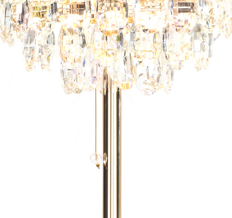 Load image into Gallery viewer, Diyas IL32837 Coniston Floor Lamp, 3 Light E14, French Gold/Crystal
