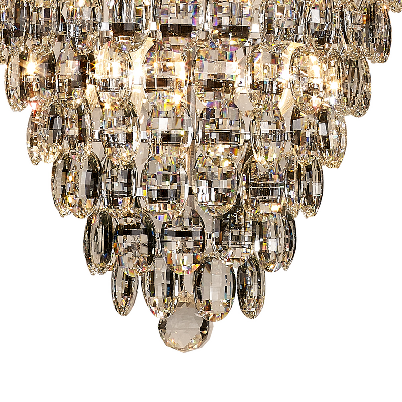 Load image into Gallery viewer, Diyas IL32846 Coniston Tall Acorn Pendant, 16 Light E14, Polished Chrome/Crystal
