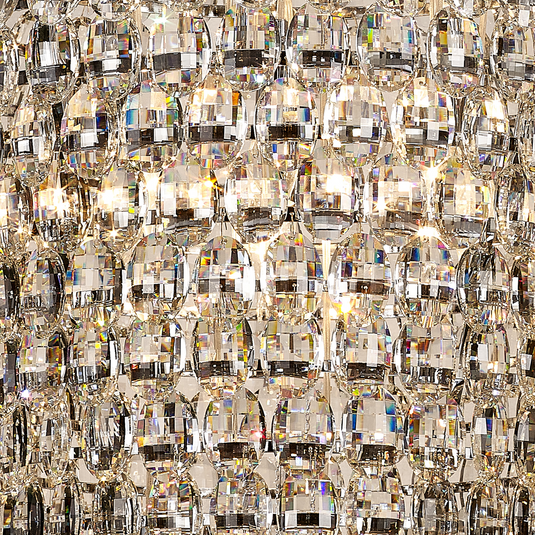 Diyas IL32847 Coniston Tall Acorn Pendant, 20 Light E14, Polished Chrome/Crystal