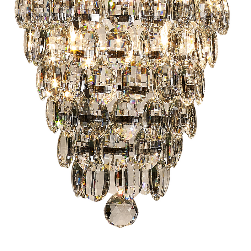 Load image into Gallery viewer, Diyas IL32847 Coniston Tall Acorn Pendant, 20 Light E14, Polished Chrome/Crystal

