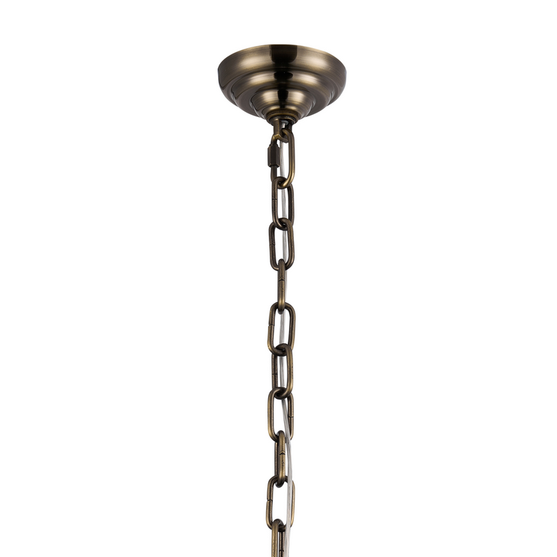 Load image into Gallery viewer, Diyas IL32887AB Coniston Tall Acorn Pendant, 20 Light E14, Antique Brass/Crystal, Item Weight: 48.30kg - 60961
